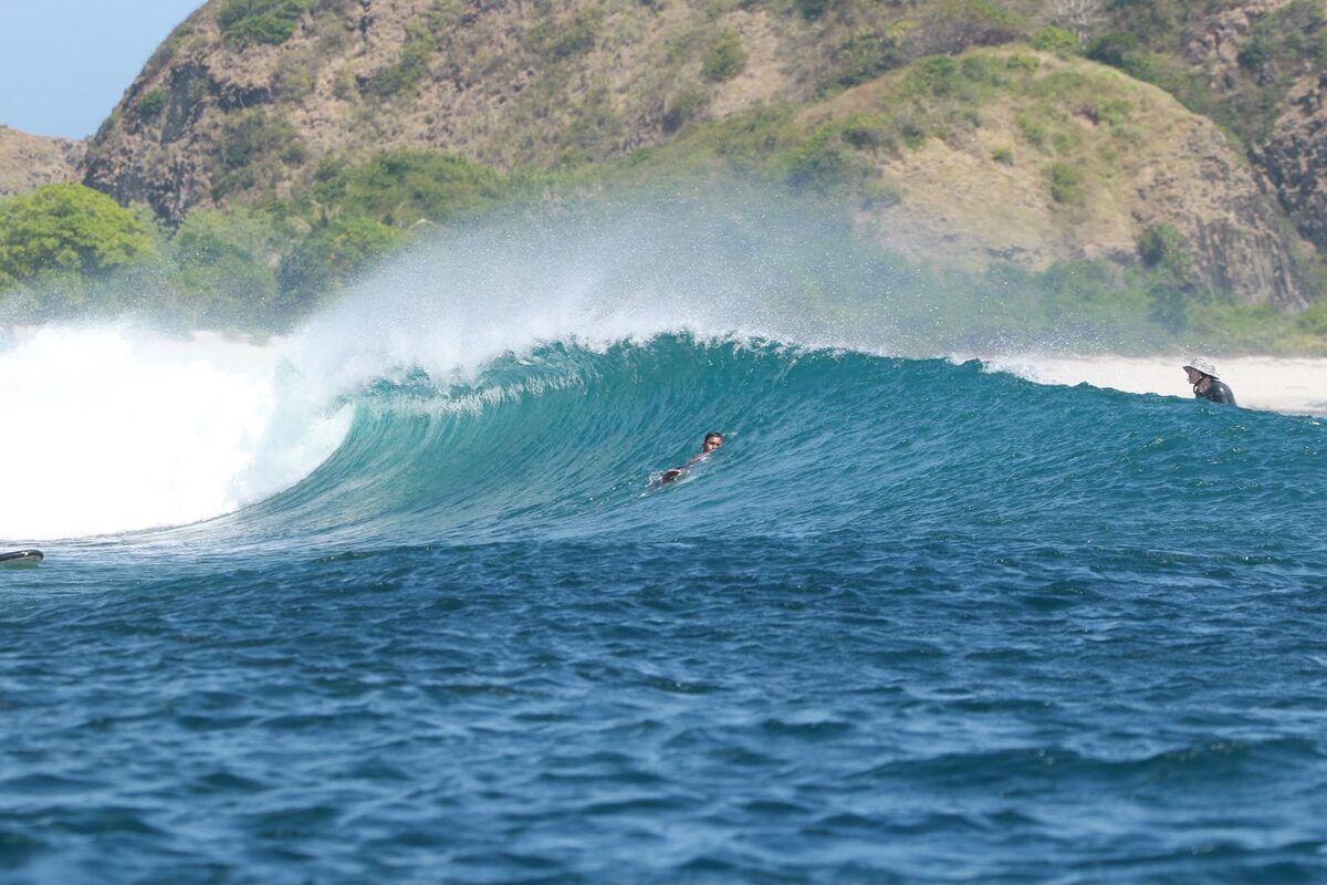 Wave breaking offshore in Lombok