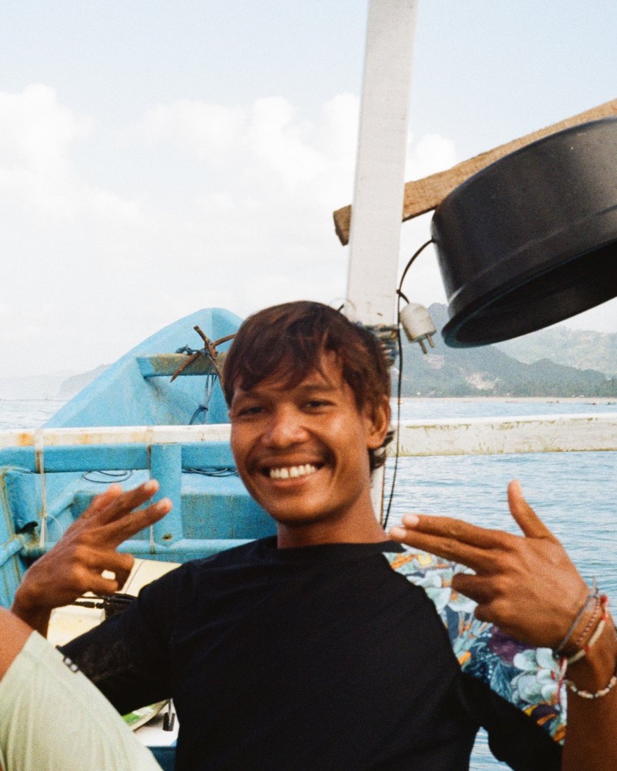 Wawan smiling on the boat in Lombok